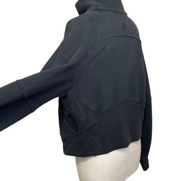Lululemon Oversized Scuba Funnel Neck Half Zip Cropped Hoodie - Picture 13 of 16